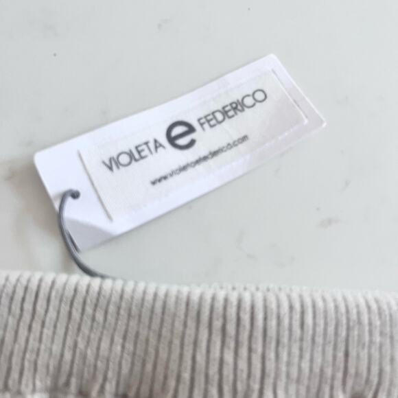 Violeta e Federico unisex boy girl rib knit ecru shorts size 4 NWT - Picture 2 of 6